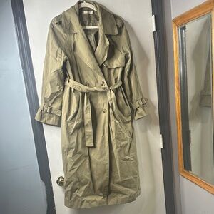Elegant Olive Trench Coat